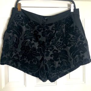 Velvet appliqué shorts